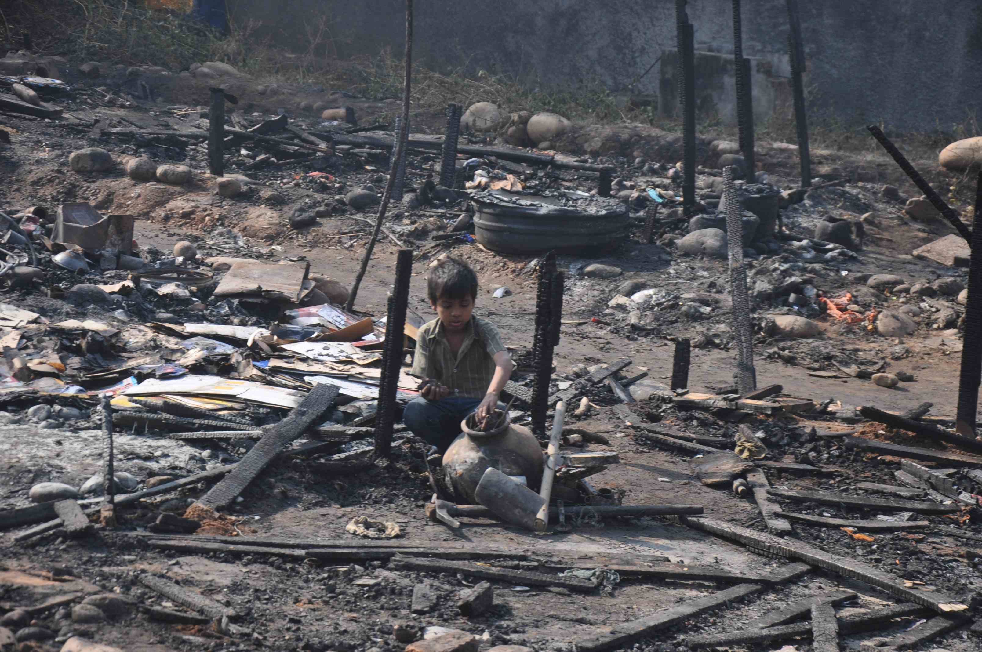 FIRE BROKE OUT 238 HOMES IN NARWAL OF JAMMU AND KASHMIR