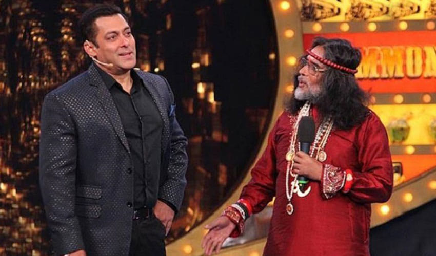 salman khan getting angry on swami om ji