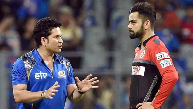 what happened when god of cricket sachin offers drink to kohli