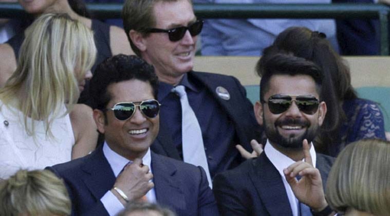what happened when god of cricket sachin offers drink to kohli