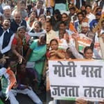 congress protest in Uttar Pradesh on currency ban.