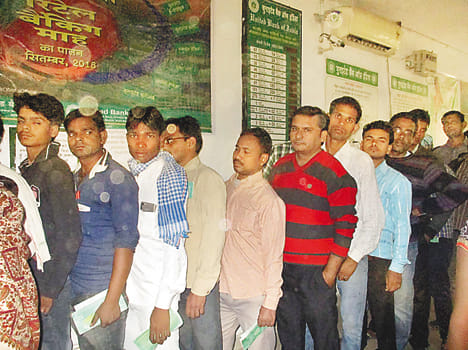 Two days later, the bank opening drew crowds