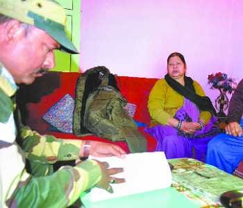 goods of bsf inspector reached from Jammu to home