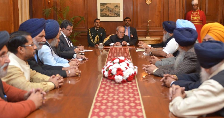 SYL, Punjab and Haryana cm meet president pranab mukherjee