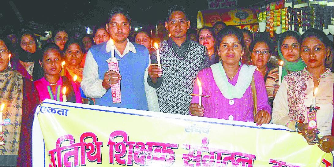 Candle March pulled by guest teachers