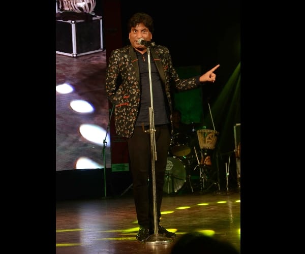  raju srivastav in a show in Lucknow.