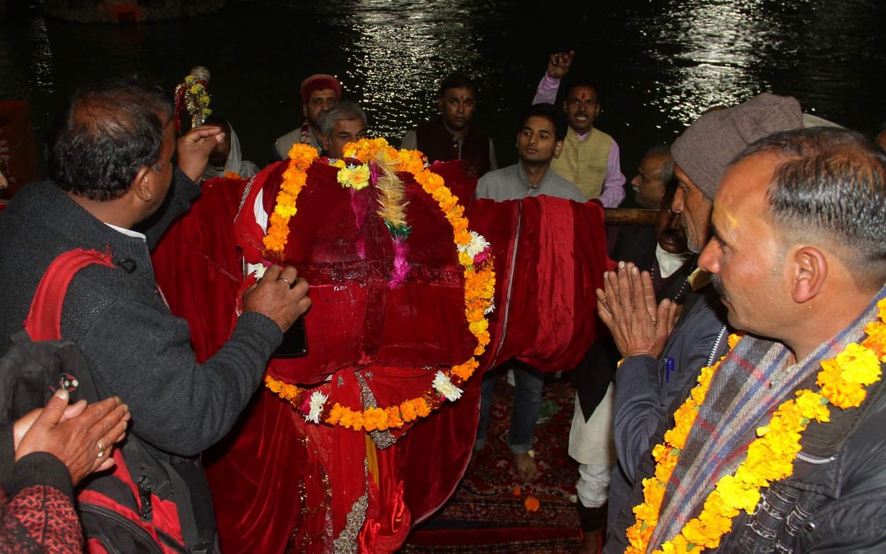 Someshwar palanquin of the deity of the Ganges bath