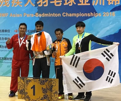 Azamgarh district magistrate wins medal in badminton.