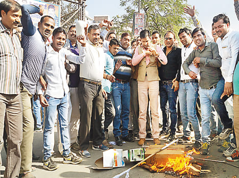 SP burnt effigies of the Centre