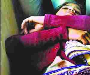 woman unconscious in bank