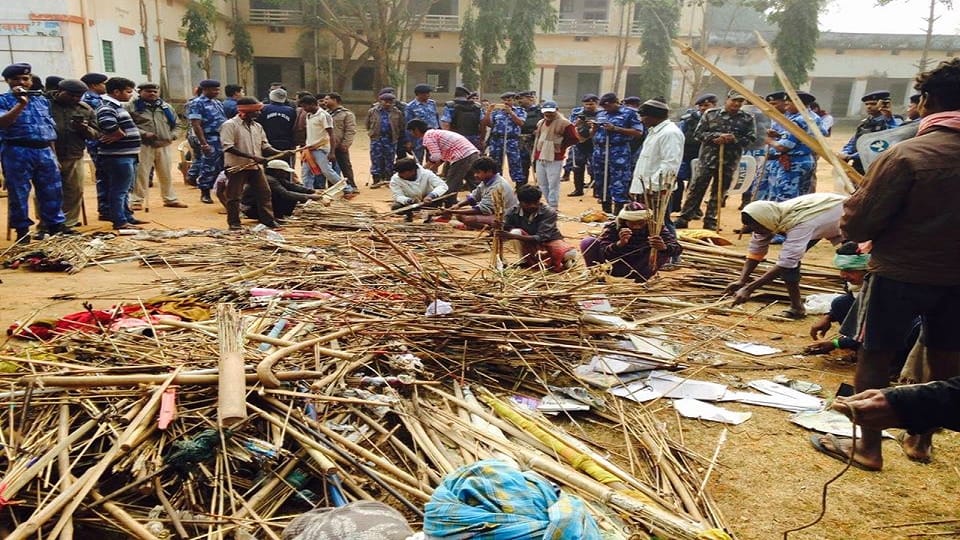 village Sarpanch Killed with arrows and stones