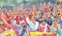 Anganwadi workers and helpers came out on the streets, Karnal