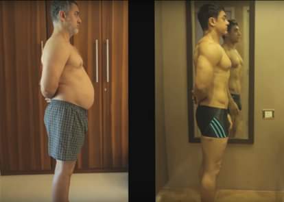 AAMIR KHAN FAT TO FIT DANGAL HARD TRAINING BODY TRANSFORMATION