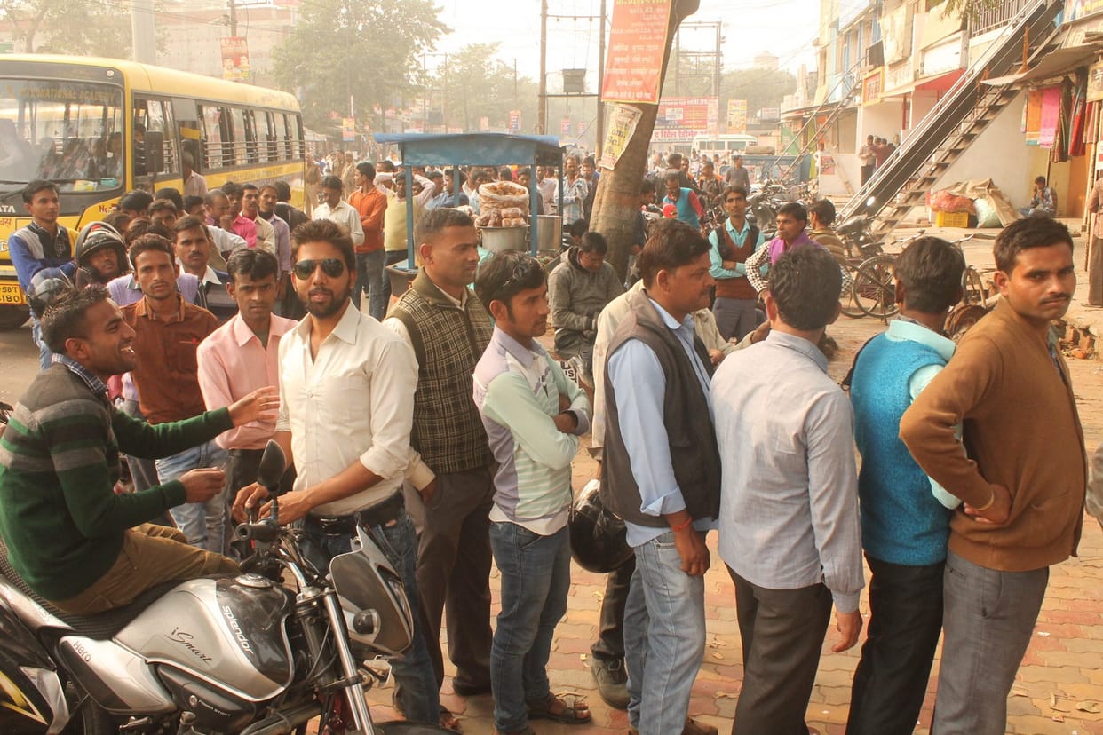 Long queues at ATMs