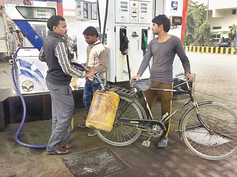 The villagers have a stock of petrol, diesel