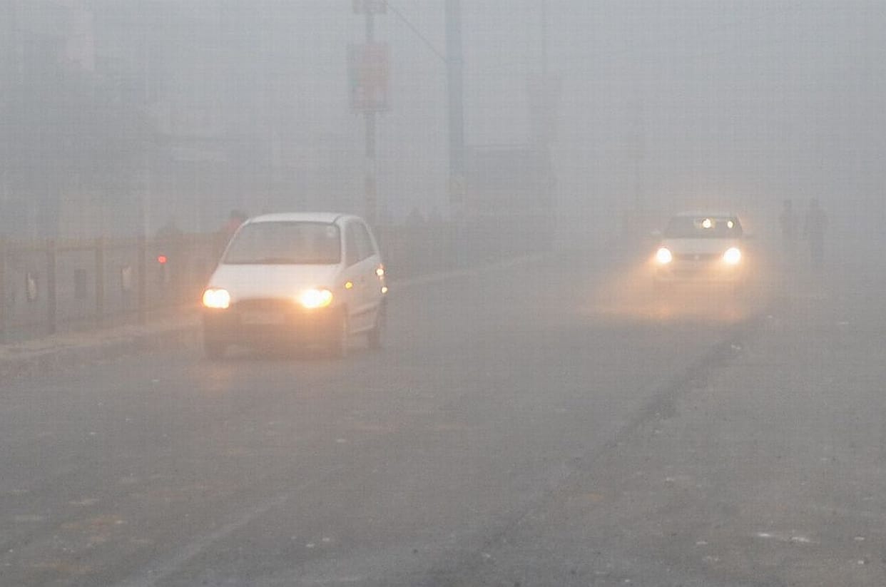 Fog lapped fallen city.
