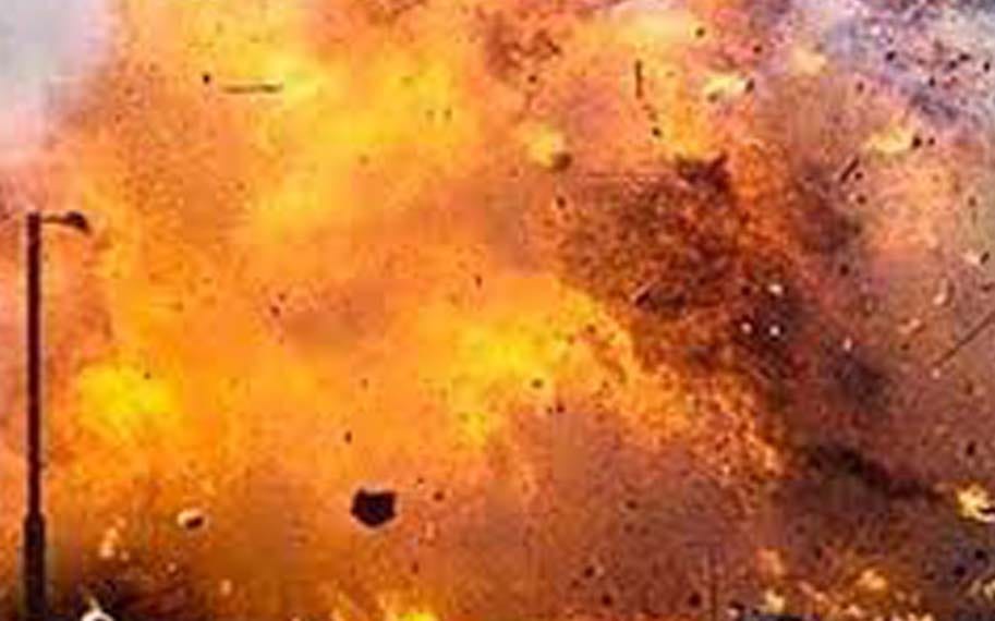 horrific explosion under bridge atmosphere of chaos
