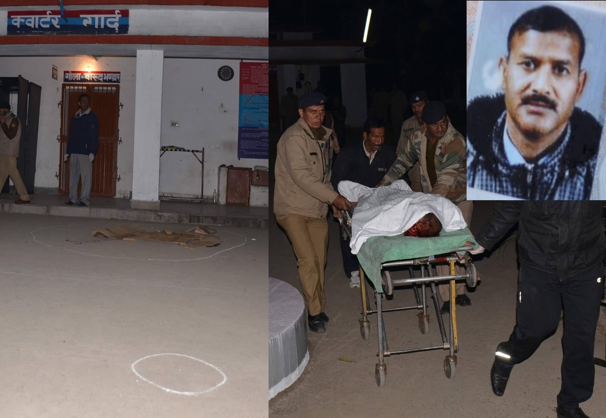 police men shot dead in dehradun police line.