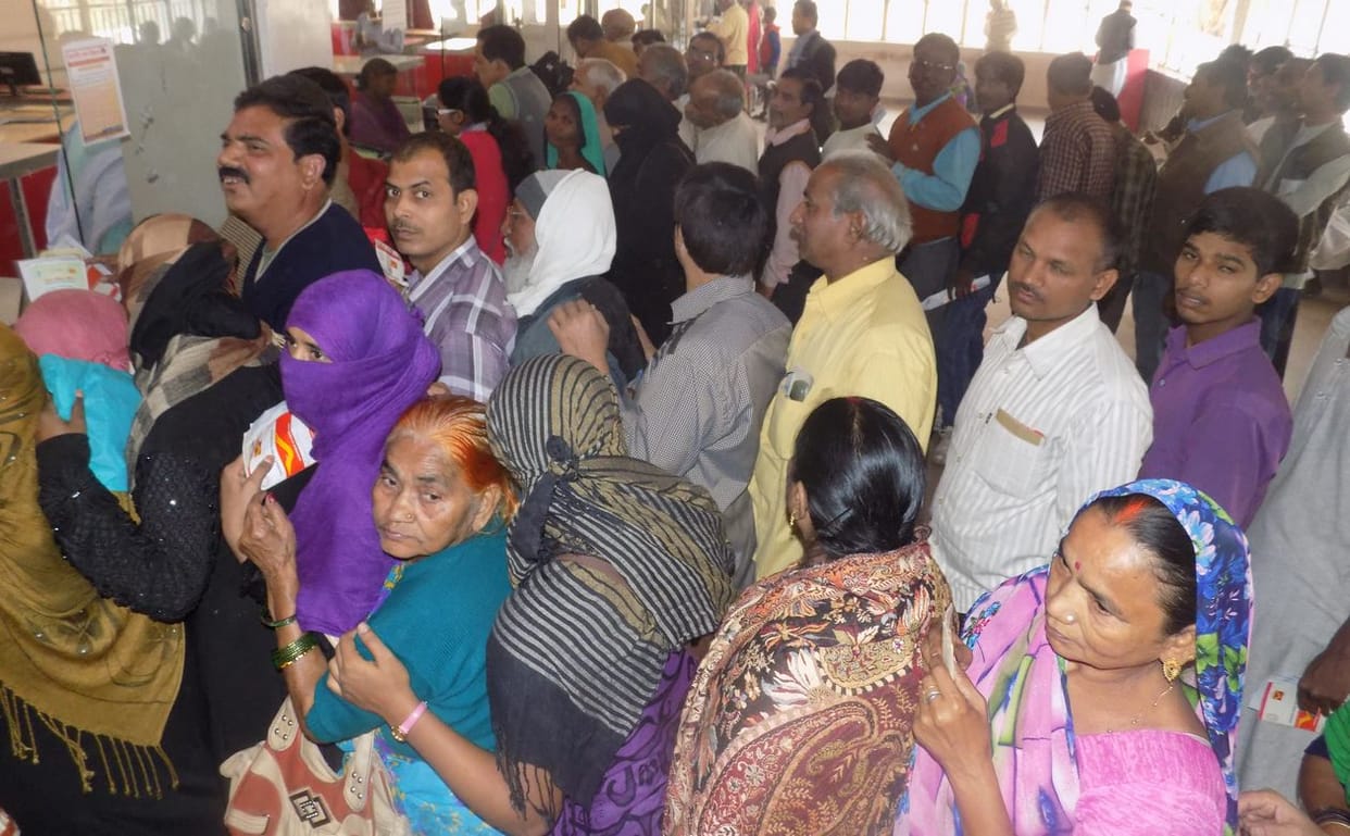 Two days later, the line was long when open bank