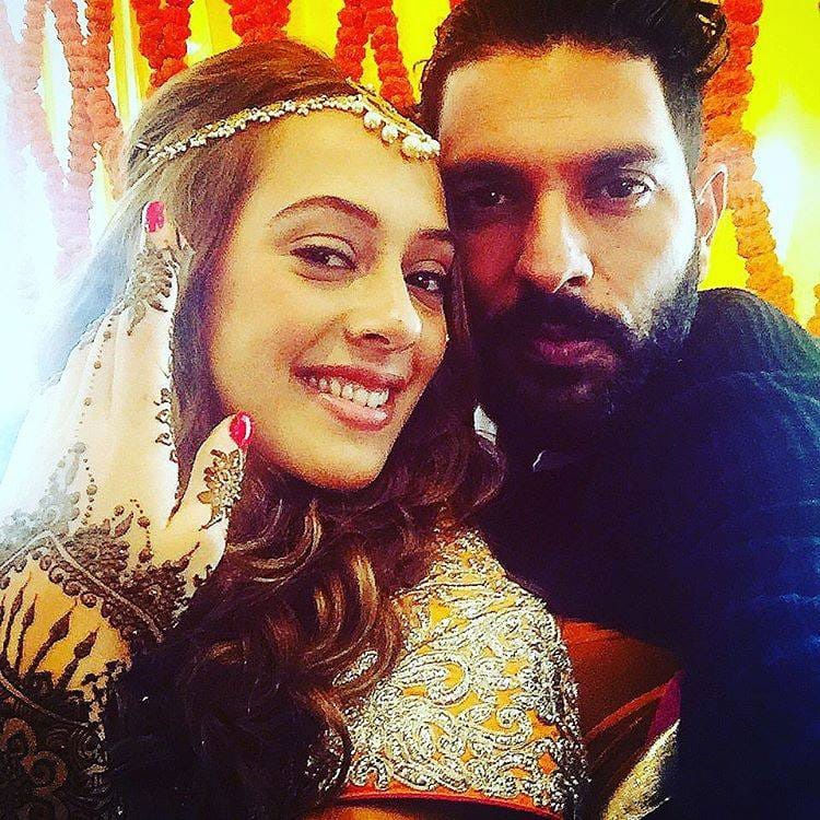 Yuvraj and Hazel Mehandi and reception, grand wedding tomorrow