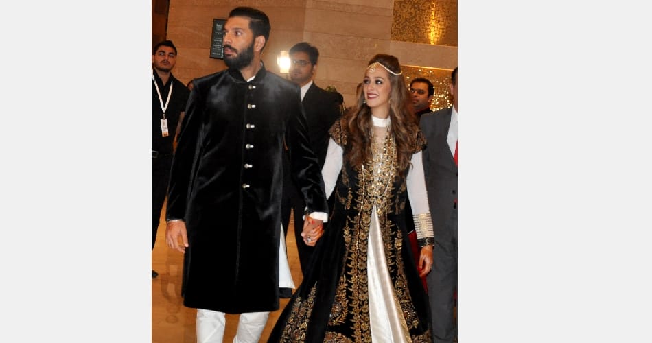 Yuvraj and Hazel sangeet ceremony at the lalit hotel in chandigarh