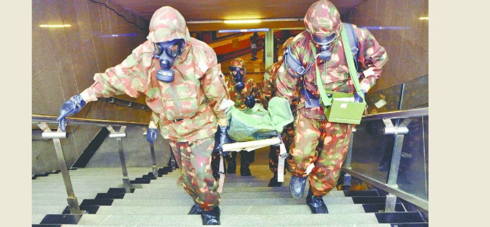 chemical attacl mock drill on JLN metro