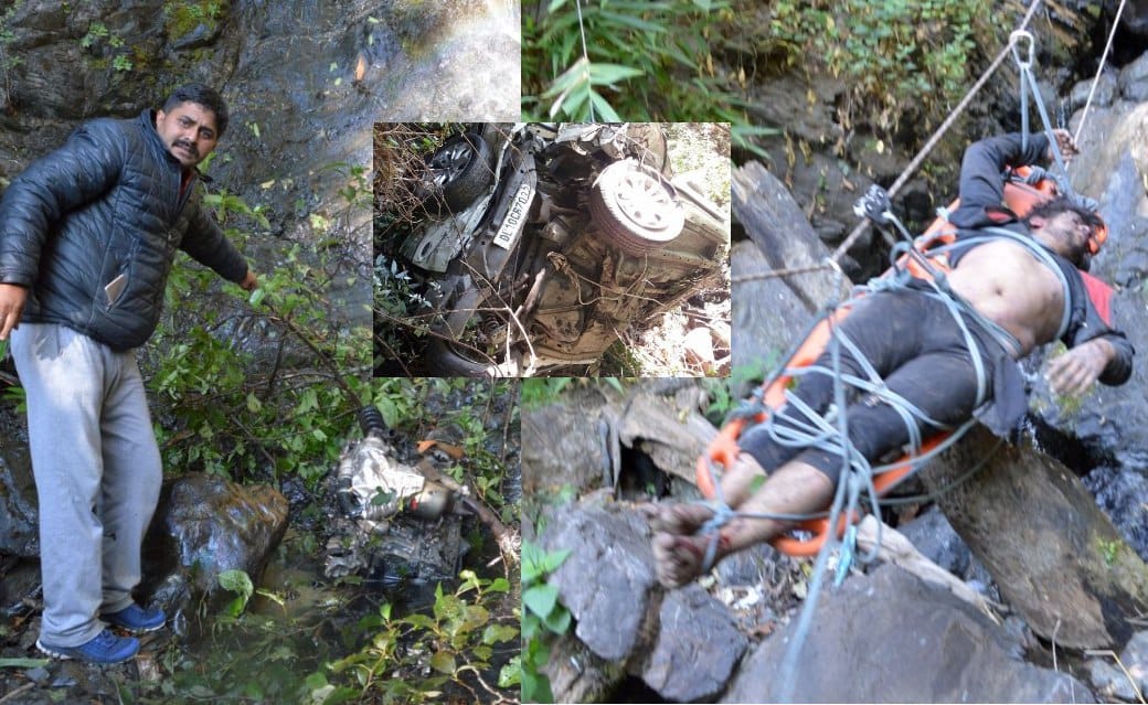 car fell into gorge in nainital, 4 died.