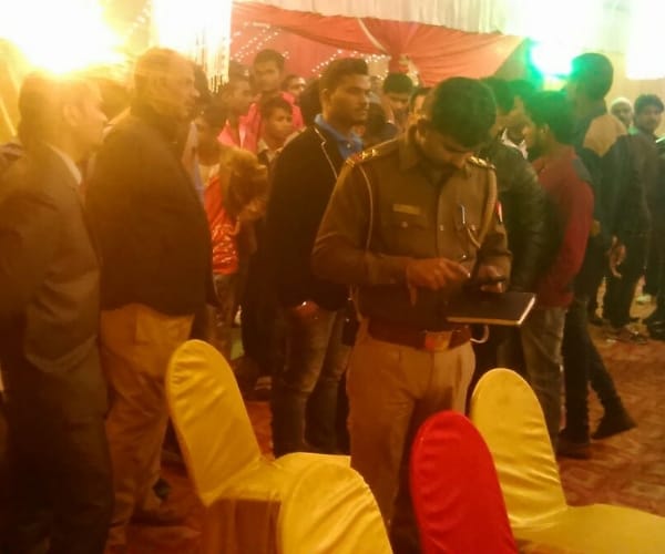 firing in a function in lucknow.