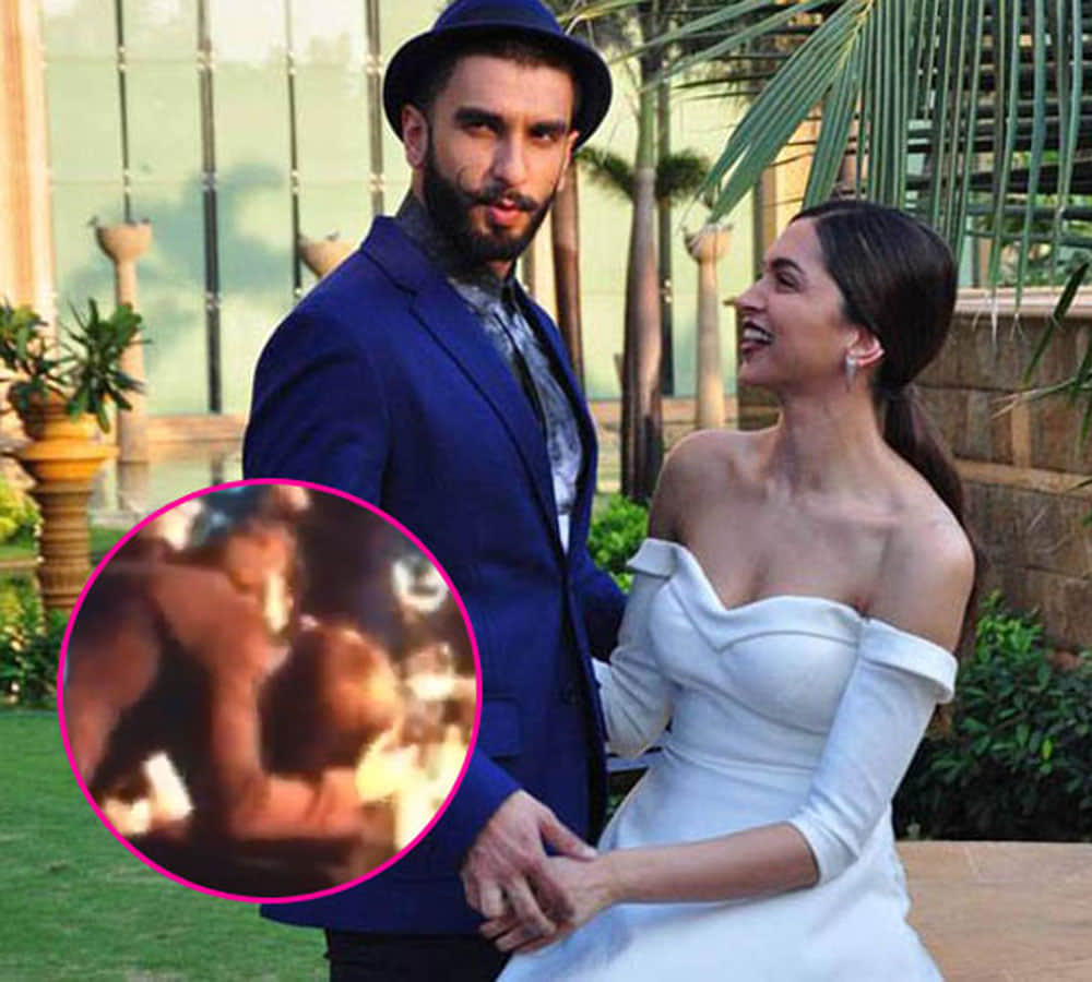 ranveer singh kisses deepika padukone at public place
