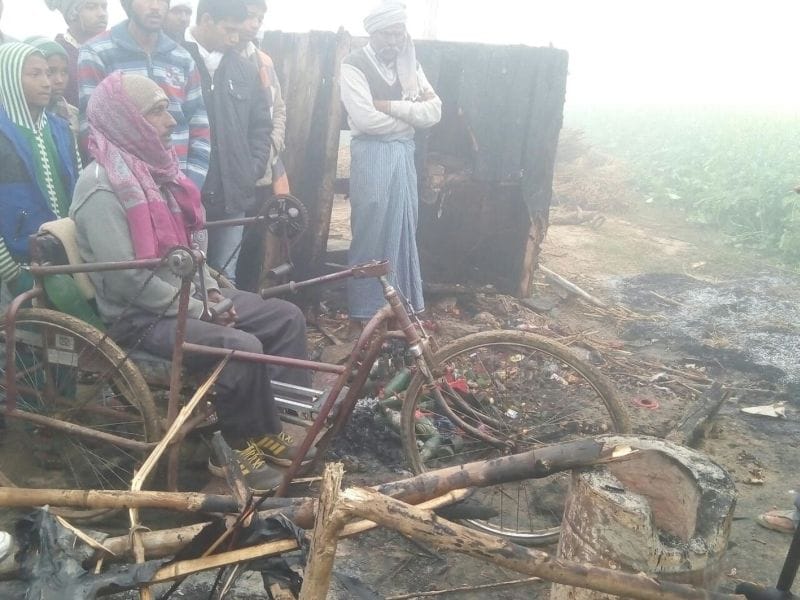 Divyanga put fire in the khokha, millions of ash material