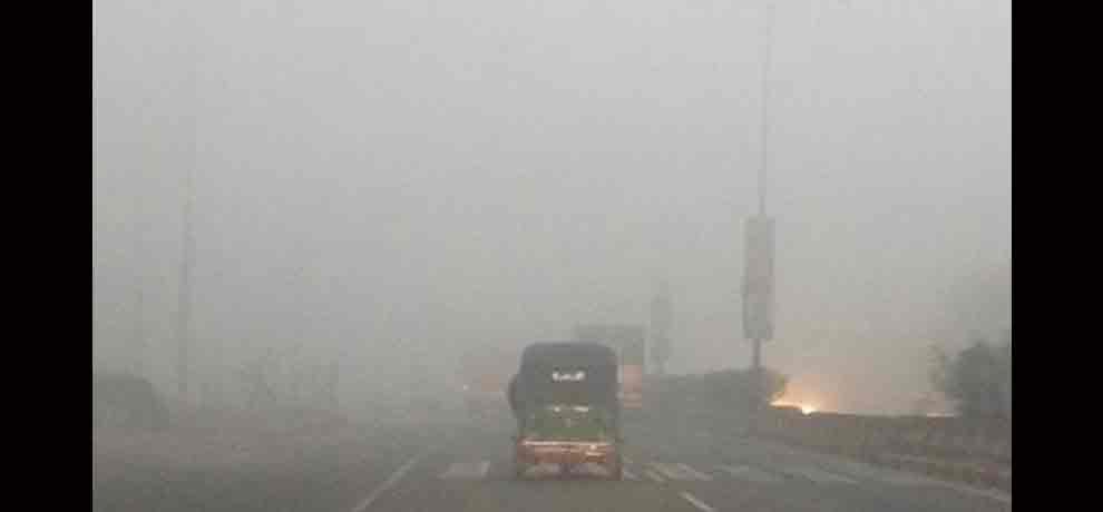 heavy fog in delhi-ncr slow down traffic
