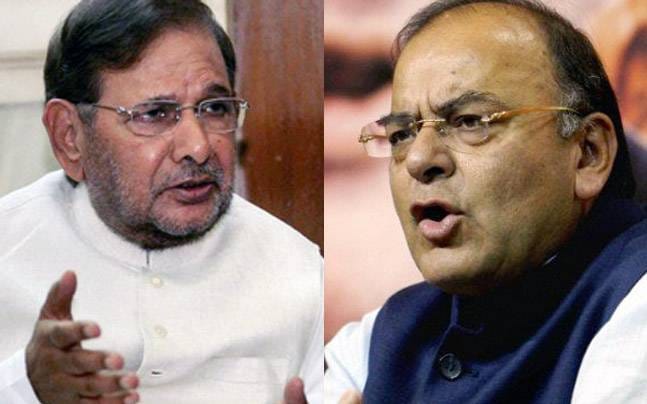 Demonetisation : Sharad Yadav and Arun Jaitley rush in the Rajya Sabha on demonetisation