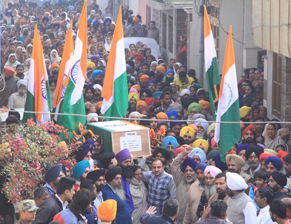 Mother spoke that they proud of Sukhraj on his son's Sukhraj singh funeral
