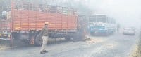 accident, fog, bus-kanter, people injured, kaithal