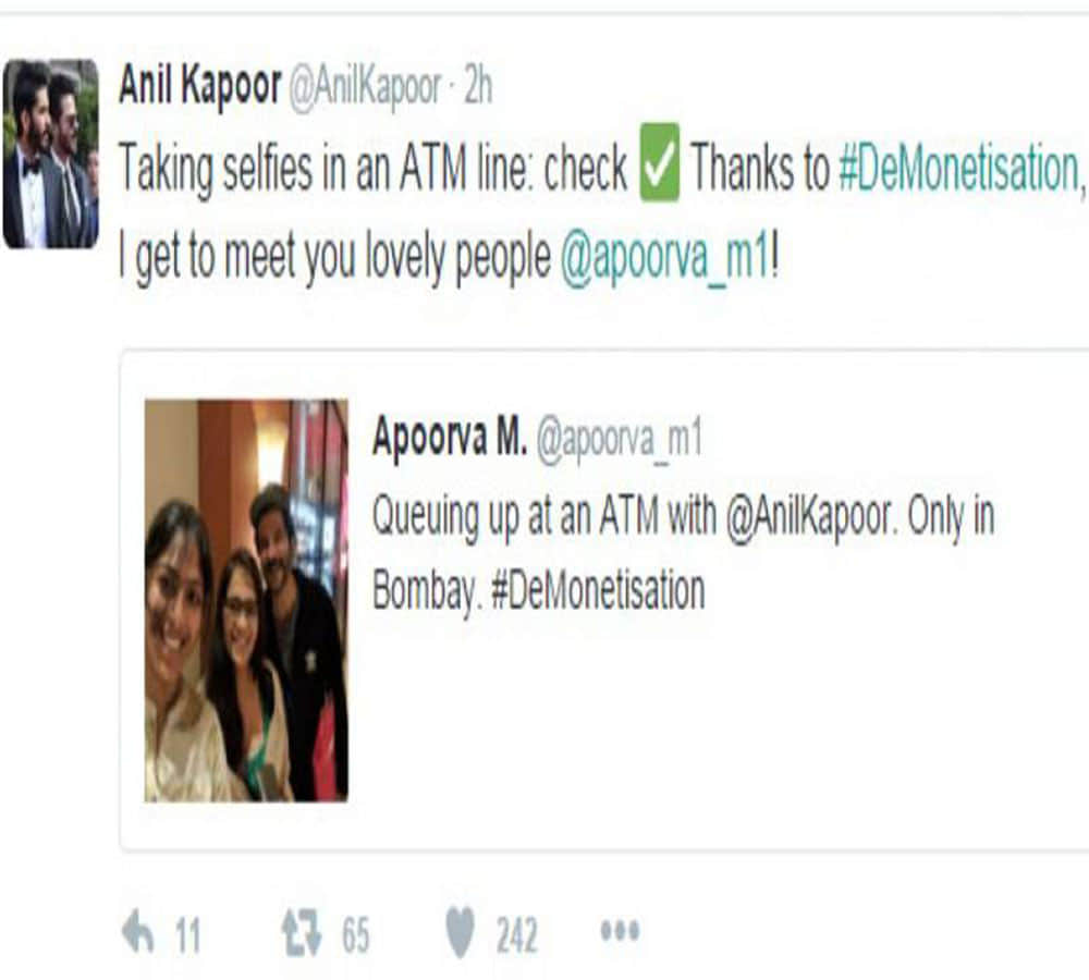 anil kapoor spot queue of atm line