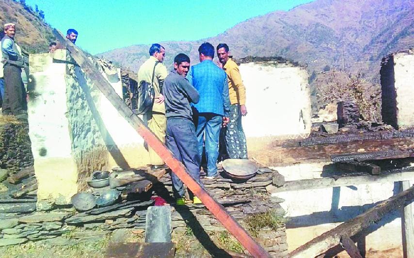 house on fire in shilhakutla