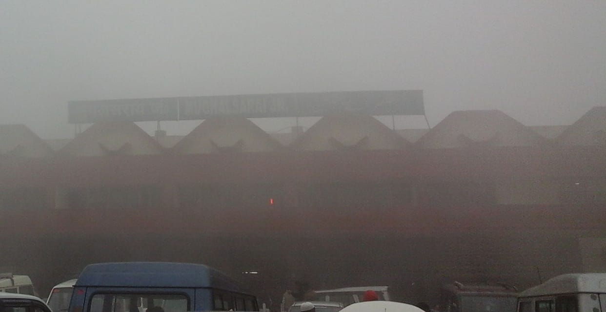 Dominated by sunset blanket of fog.