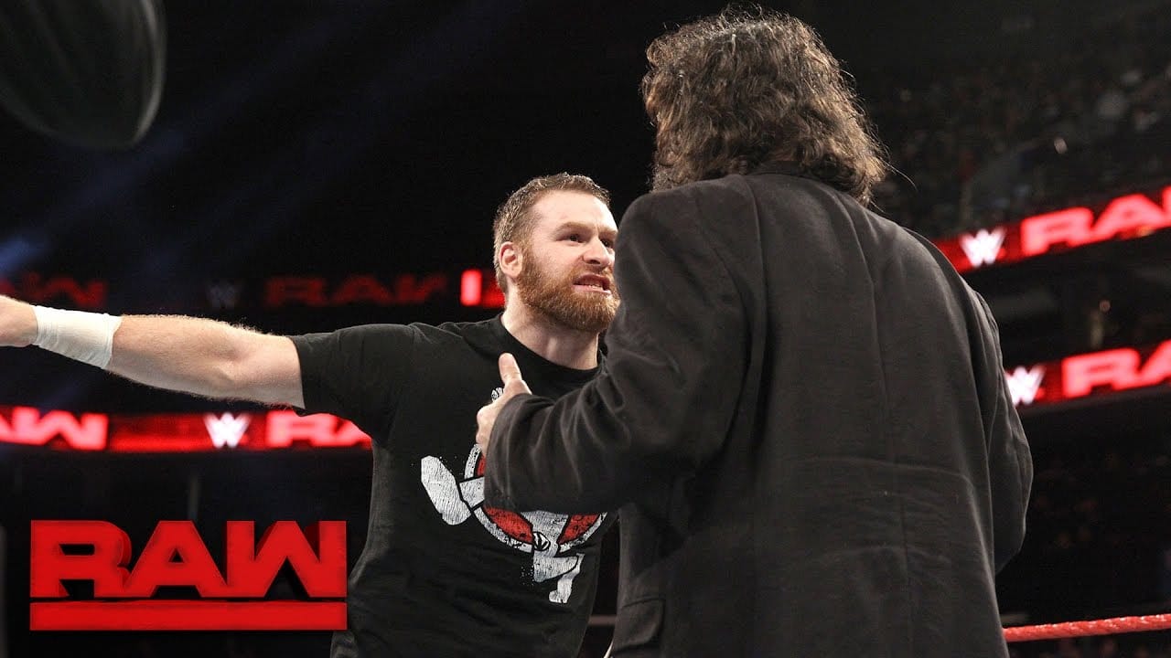 Mick Foley Looses His Fake Tooth Screaming At Sami Zayn