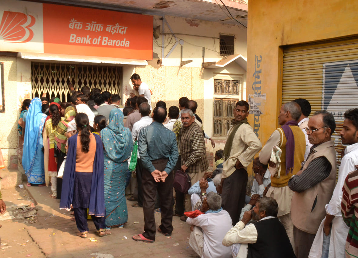 No cash over banks, People struggled throughout the day 