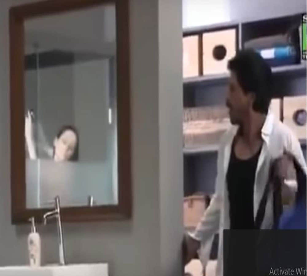 shahrukh khan found with hot model in bathroom