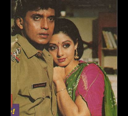 Sridevi: Mithun Chakraborty and Sridevi in the Hindi film Guru