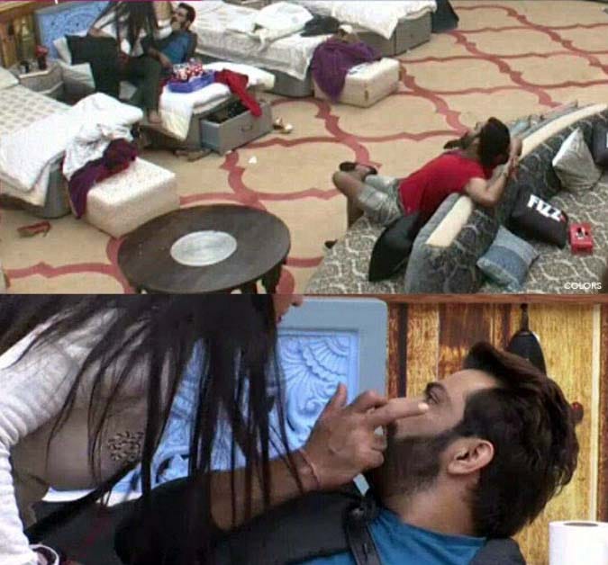 BIGG BOSS:Monalisa and Manu caught kissing
