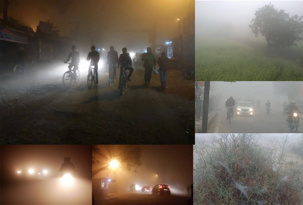 after night fog in kanpur morning view photos
