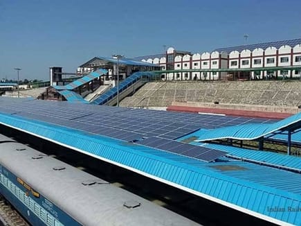 solar panels at railway stations