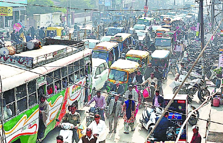 Jam at the city stopped