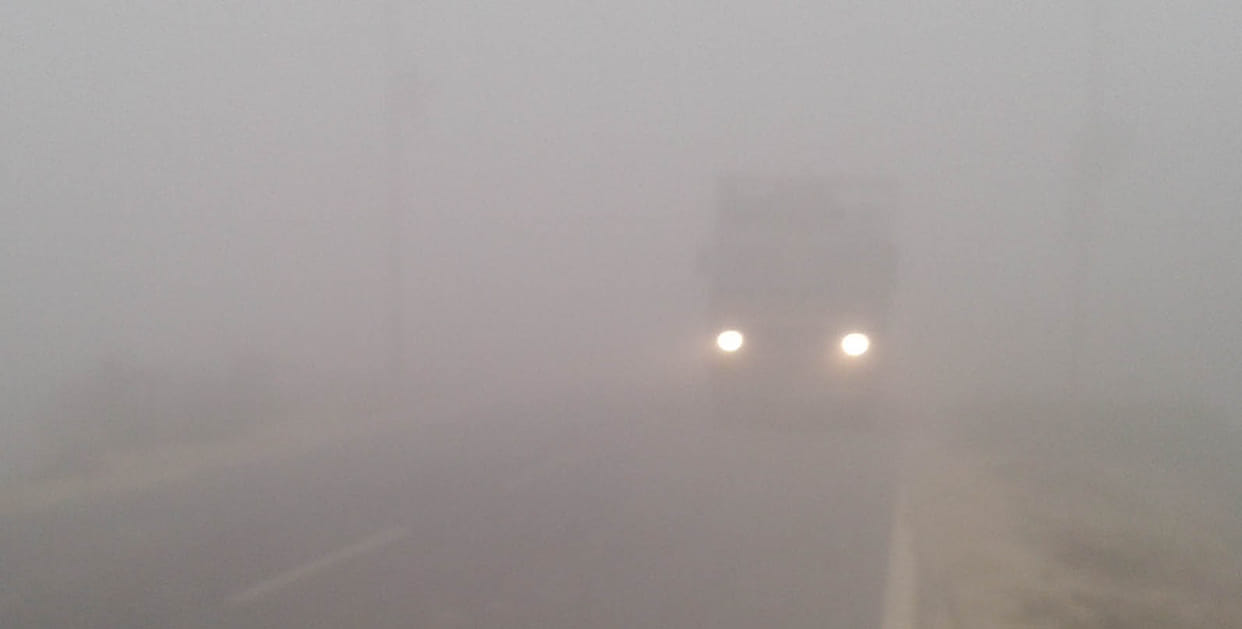 People are disturbed by morning fog