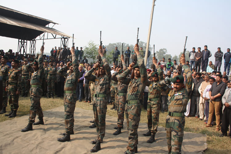 The funeral of martyr Major Arvind