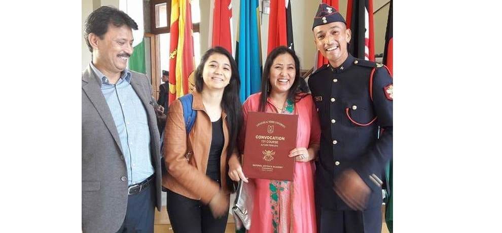 Jigmed selected as a lieutenant in Indian Navy 