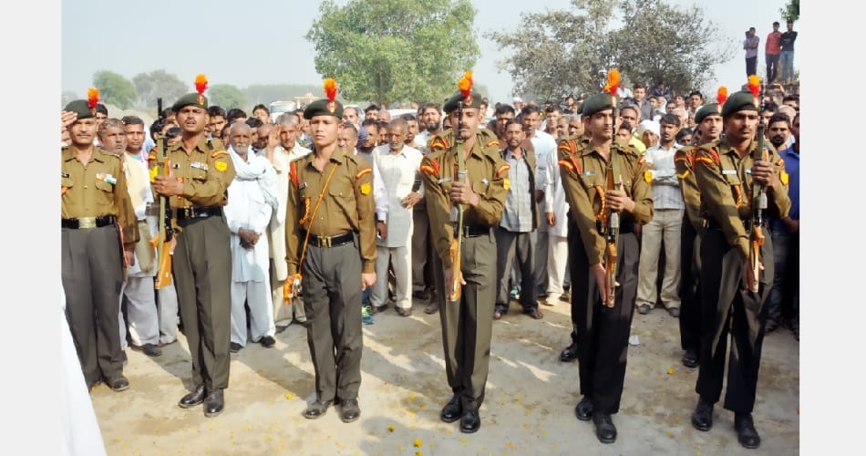 Martyr sanjeev funeral at jind haryana, mother statement
