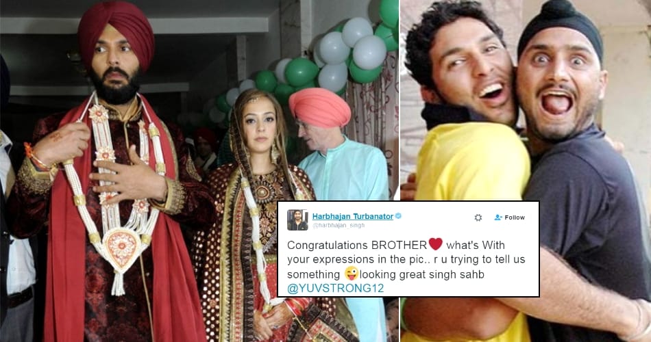 Harbhajan singh tweet on yuvraj singh marriage